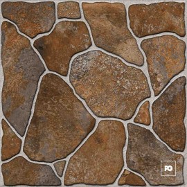 Piso cerámico color café formato 44×44, modelo Piedra Fulton