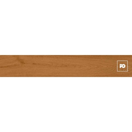 Piso cerámico color cerezo formato 20×120, modelo Madera Dorval.
