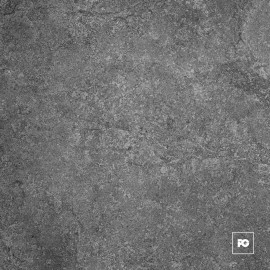 Piso cerámico color grafito formato 55×55, modelo Piedra del Castillo.