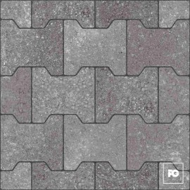 Piso cerámico color gris formato 44×44, modelo Boston Adoquin.