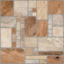 Piso cerámico color rojo formato 55×55, modelo Rocalla
