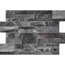 Azulejo cerámico dentado color mix grafito formato 30×45, modelo Dent Serena.