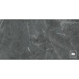 Piso cerámico rectificado color negro formato 50×100, modelo Soberano.