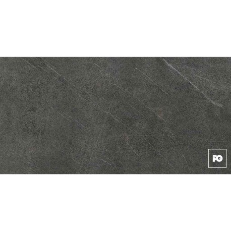 Piso cerámico rectificado color negro formato 61×122, modelo Brasil.