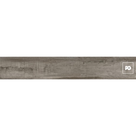 Piso cerámico rectificado tipo madera color caoba formato 19×122, modelo Monterrey.
