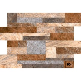 Azulejo cerámico dentado color rojo formato 30×45, modelo Dent Hamburgo.