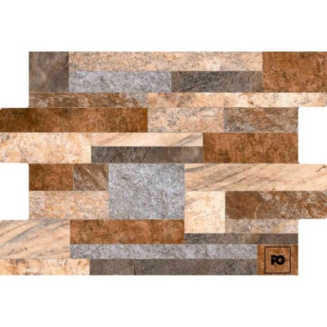 Azulejo cerámico dentado color rojo formato 30×45, modelo Dent Hamburgo.