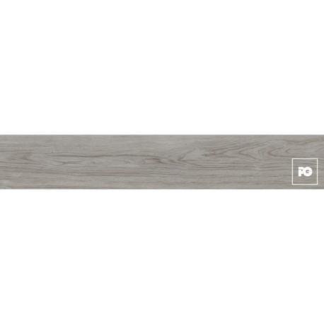 Piso cerámico tipo madera color gris formato 20×120, modelo Madera Montalvo.