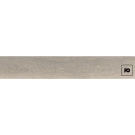Piso cerámico tipo madera color gris formato 20×120, modelo Sherwood.
