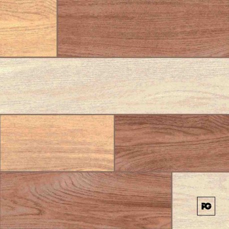 Piso cerámico tipo madera color miel formato 36×36, modelo Cadereyta.