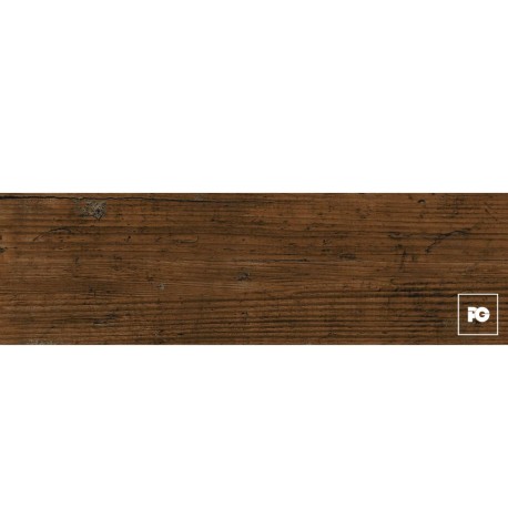 Piso cerámico tipo madera color nogal formato 18×60, modelo American.