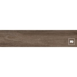 Piso cerámico tipo madera color tabaco formato 20×90, modelo Villawood.