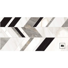 Piso porcelánico esmaltado rectificado slim color mármol multitono formato 60×120, modelo Bardi.