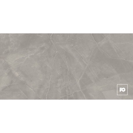 Piso porcelánico rectificado color gris formato 60×120, modelo Amani.