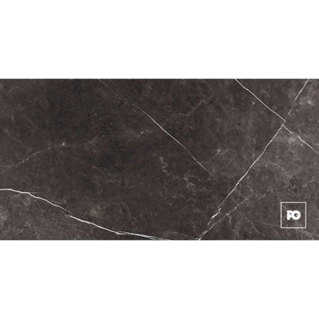 Piso porcelánico rectificado color negro formato 60×120, modelo Aveiro.