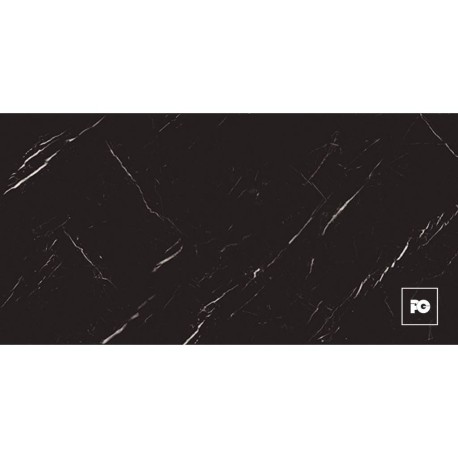 Piso porcelánico rectificado color negro formato 60×120, modelo Marmo.