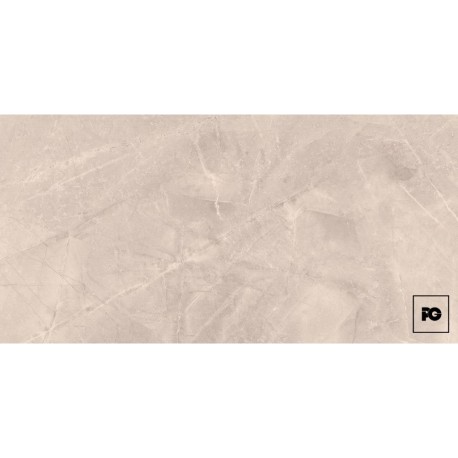 Piso porcelánico rectificado color taupe formato 60×120, modelo Marble Essenza.