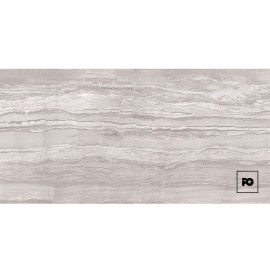 Piso porcelánico esmaltado rectificado color mármol gris formato 60×120, modelo Brezzi.