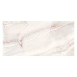 Piso porcelánico rectificado slim color white formato 60×120, modelo Marble Onix.
