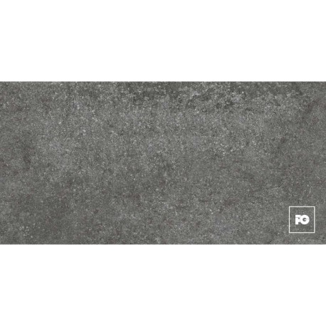 Piso cerámico color antracita formato 45×90, modelo Piedra Garrison