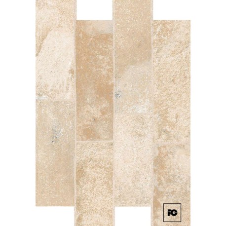 Piso cerámico color beige formato 30×45, modelo Dent Cotto Brick.